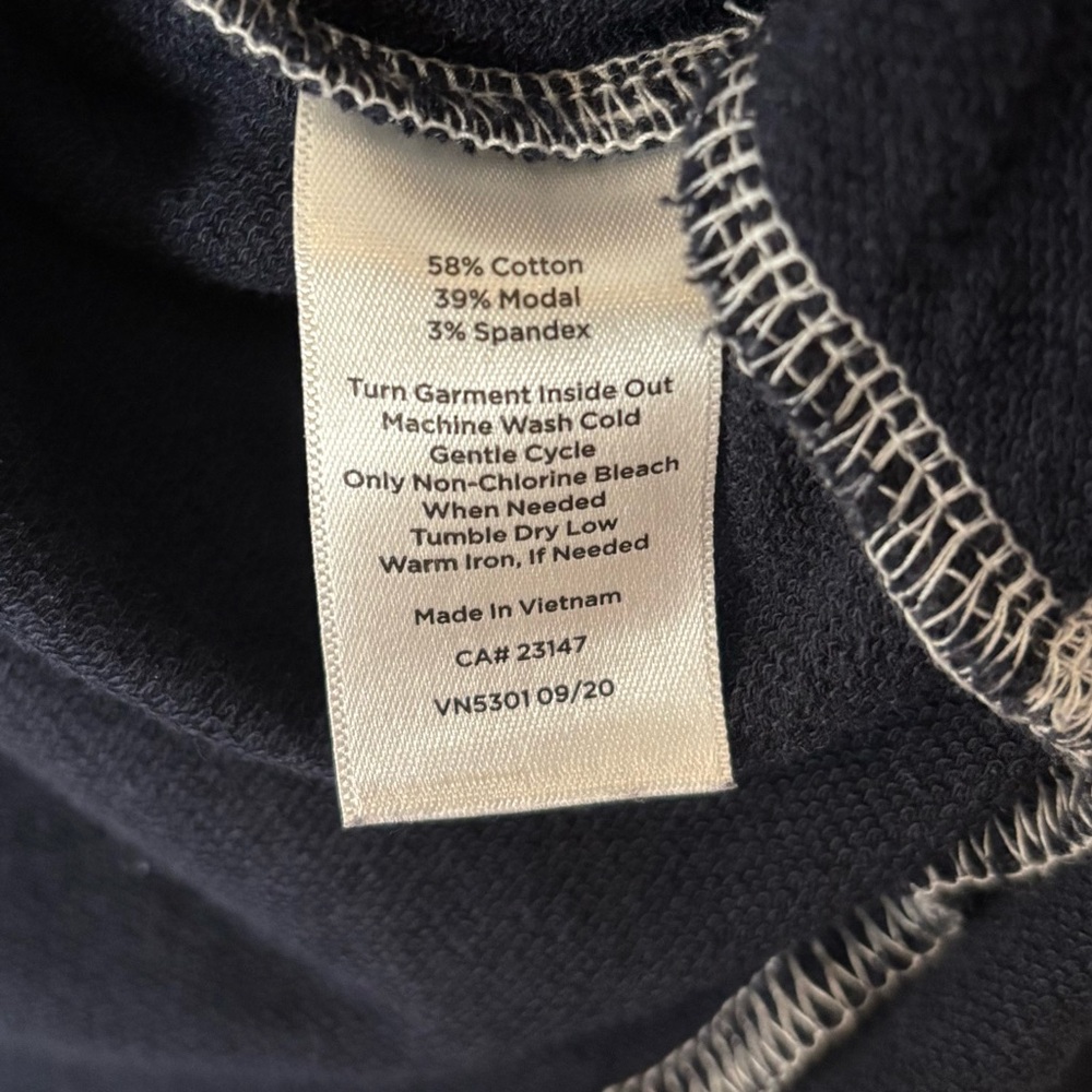 T by Talbot Slub Terry Sweatshirt navy blue woman's size medium UPF 50+ - Picture 4 of 16